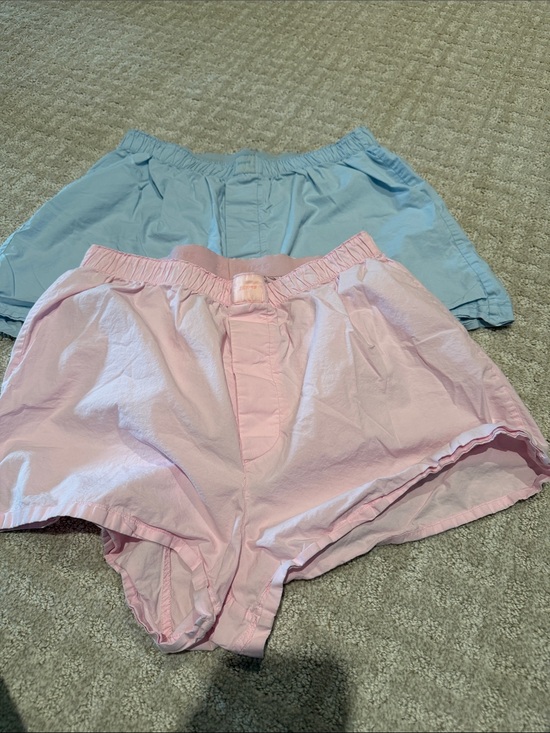 SKIMS Pants - Skims Women’s Shorts/Boxers - Size M - Blue and Pink (2 pairs)
